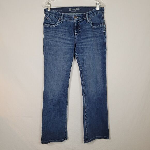 Wrangler Shiloh Ultimate Riding Blue Jean Womens Tag 7x30 Fits 31x28.5 Cowgirl - Picture 1 of 9
